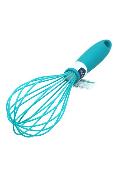 Core Kitchen Anti-Microbial Flexible Silicone Whisk with Ergonomic Handle Blue