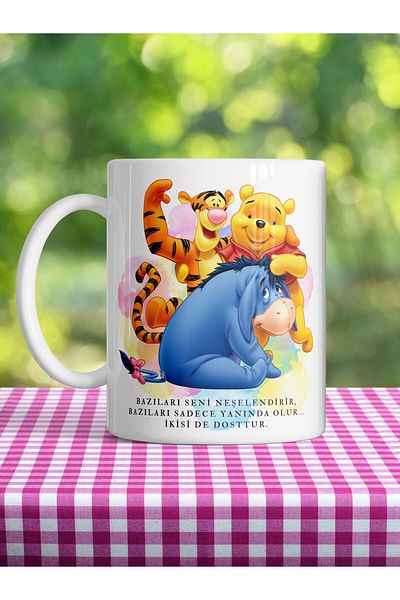 kuphane True Friendship Winnie and Friends Printed Color Mug