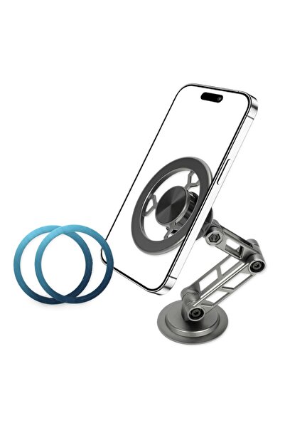 SKYDDAR INNOVATION Car Mount Suction Cup and MagSafe, 360° Rotation, Universal Compatibility, (S14), Gray, sticker set