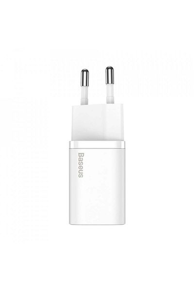 Baseus Super Si Wall Charger With Type-c To Lightning Cable, Pd, 20w, (TZCCSUP-B02) - White
