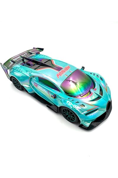 Generic MZtoyz 1/16 RC Drift Car 2.4GHz Cool Lights USB Rechargeable Green