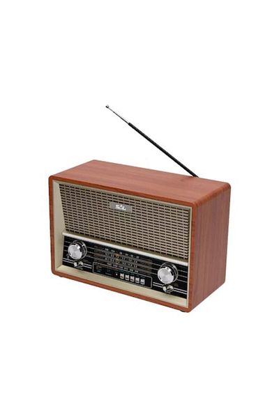 Sal Radio de birou retro, Bluetooth, baterie, maro