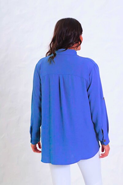 tarzımsüper Cămașă oversize din țesătură Aerobin, cu nasturi, mărime mare