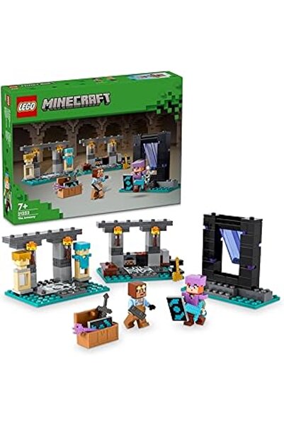 Samuera LEGO 21252 Minecraft The Armory Building Set, Includes Popular Minecraft Figures Alex and Armorsmith