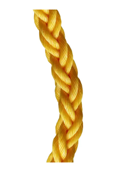 EgeÇelikHalat 20 mm Yüzen Halat 8 Kollu Batmaz Halat Sarı 10 Metre