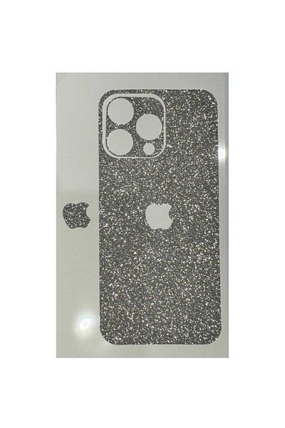 OEM Folie de protecție pentru Apple iPhone 15 Pro Max, design cu sclipici argintiu, aderență ridicată, lipici complet