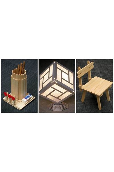 daço DACO Ice Cream Sticks, 11.2x1 cm, 70 pcs/Set, Wood,