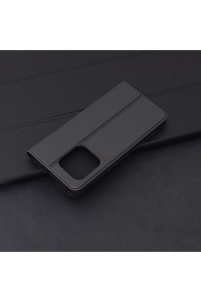 SKYDDAR INNOVATION Husă pentru Motorola Edge 50 Ultra, Magskin Book, tip carte cu portofel interior, set de autocolante, neagră