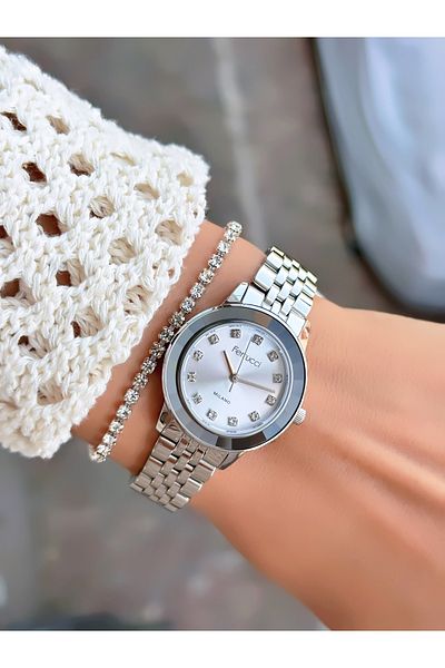 Ferrucci Steel Cord Women's Wristwatch 3 Atm Waterproof with 2 Years Warranty Mechanism