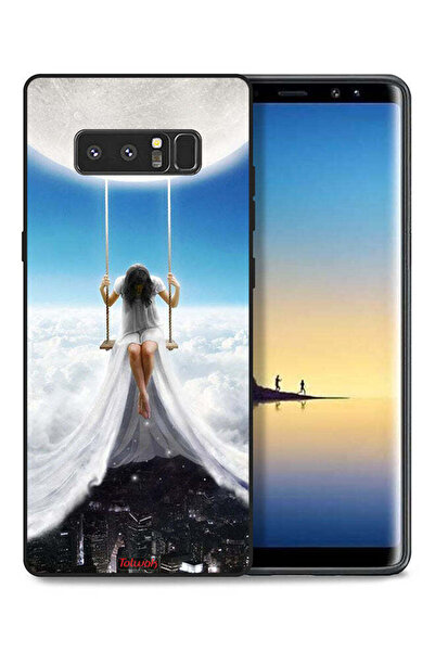 Tolwak غطاء حماية لهاتف سامسونج جالاكسي نوت 8 بتصميم فن مدينة الغيوم والقمر