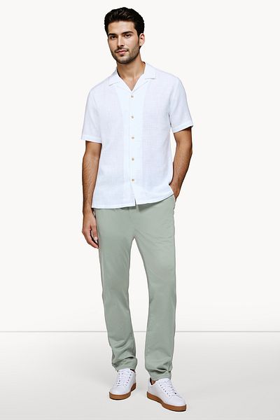 French Connection Regular Cotton Collared Neck Shirt
