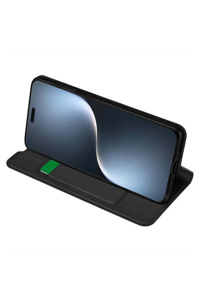 SKYDDAR INNOVATION Husă pentru Honor Magic7 Pro, Magskin Book, tip carte cu portofel interior, set de autocolante, neagră