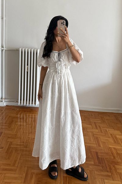 Seda Yalçın Atelier Lace Detailed Embroidery Dress