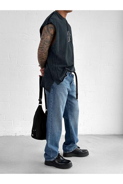 ablukaonline Мъжки дънки baggy fit сини