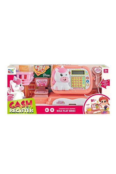 OEM Pink Unicorn Cash Register Playset Happy Shopping