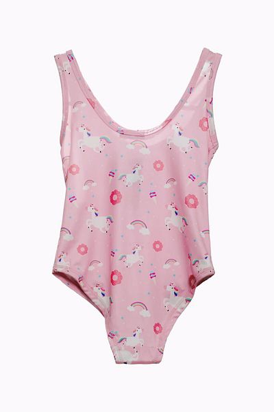 MARKAPIA WOMAN Girl's Unicorn Patterned Swimsuit