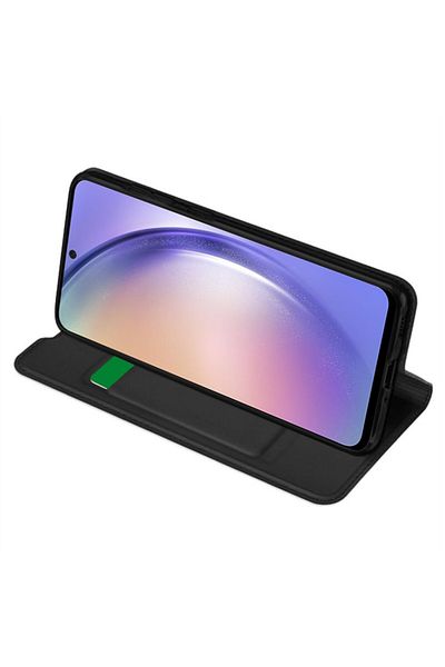 SKYDDAR INNOVATION Husă pentru Samsung Galaxy A54, Magskin Book, tip carte cu portofel interior, set de autocolante, neagră