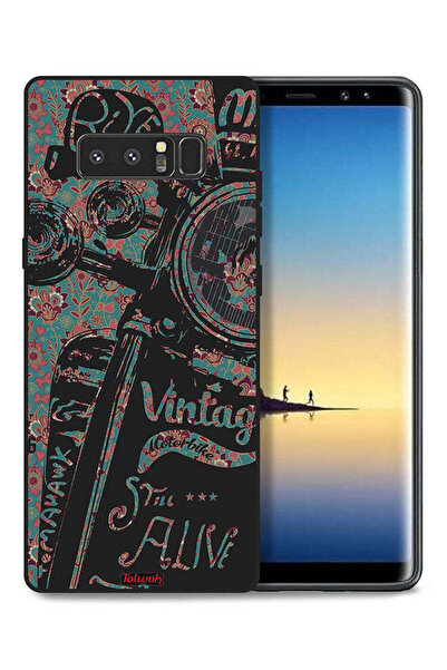 Tolwak غطاء حماية لهاتف سامسونج جالاكسي نوت 8 بتصميم دراجة نارية كلاسيكية