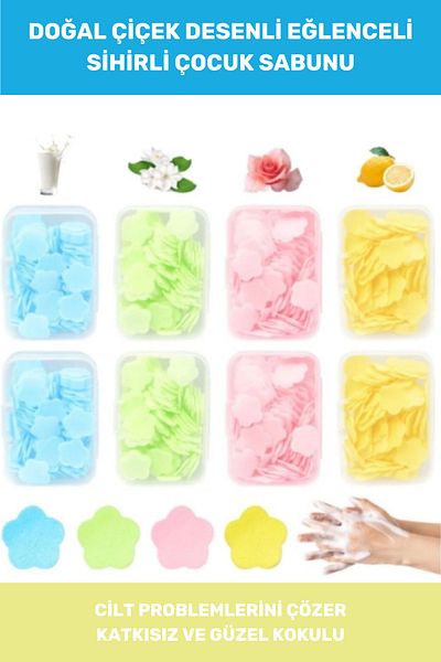 Thriftbuds Special Production Multi-Slice Portable Camping Toilet Flower Pattern Children's Outdoor Practical Magic Soap