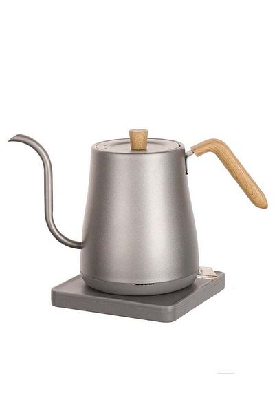 COOYA 0.8L Electric Kettle,Stainless Steel Liner,Fast Heating,1000w,for Brew Coffee and Tea,Gray