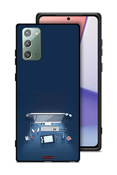 Tolwak غطاء حماية لجهاز سامسونج جالكسي نوت 20 بتصميم فني على شكل مكتب كمبيوتر