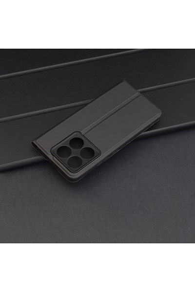 SKYDDAR INNOVATION Husă pentru Xiaomi 14T Pro, Magskin Book, tip carte cu portofel interior, set de autocolante, neagră