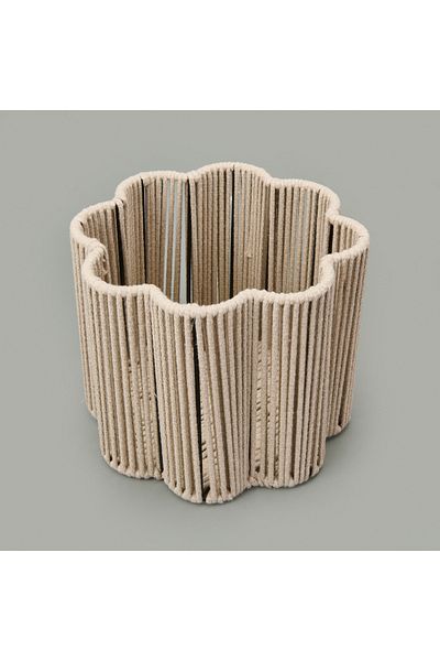 Simple Living سلة ديكور جراني صيفية - إكرو - 25x20 سم