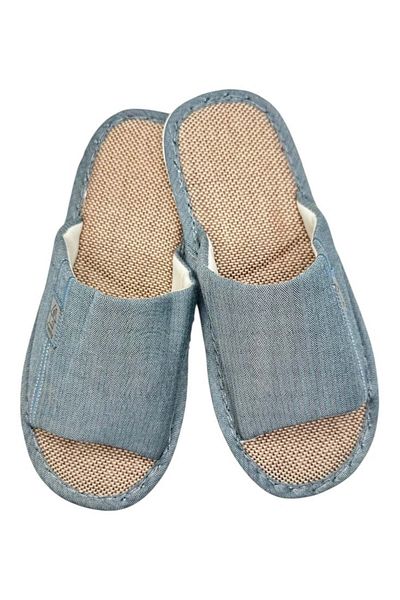 TECOS Papuci De Casa Decupati Pentru Barbati, ®, Albastri, 40-41, 27 Cm, Talpa Comoda Si Respirabila