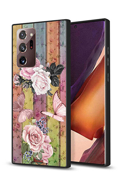 Tolwak غطاء حماية لهاتف سامسونج جالكسي نوت 20 ألترا بنقشة فراشات الخوخ والورود
