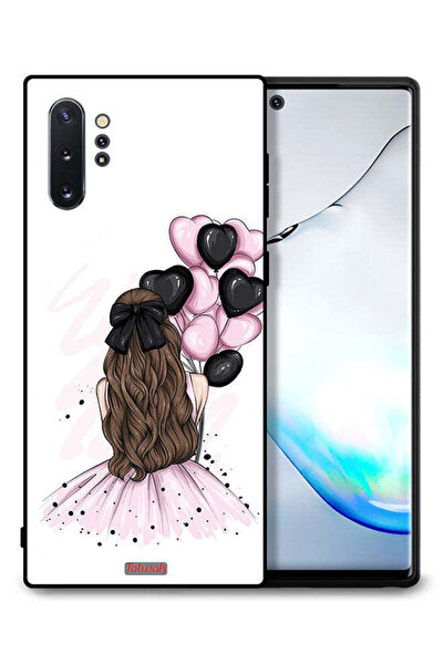 Tolwak غطاء حماية لهاتف سامسونج جالكسي نوت 10 بلس بتصميم فتاة تحمل بالونات