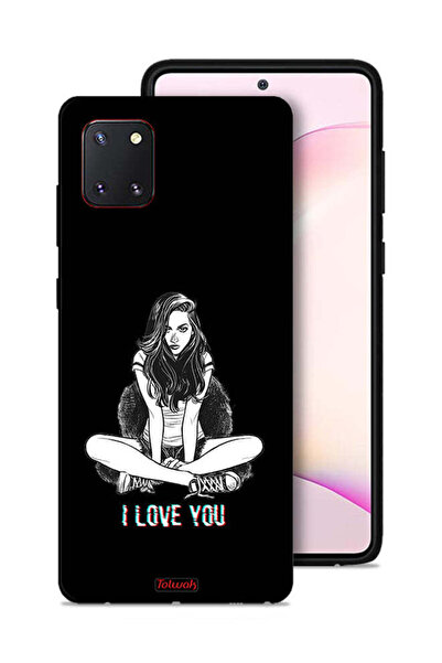 Tolwak غطاء حماية لهاتف سامسونج جالكسي نوت 10 لايت بطبعة "أحبك"