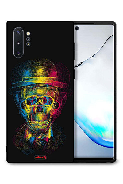 Tolwak غطاء حماية لهاتف سامسونج جالكسي نوت 10 بلس بتصميم جمجمة وقبعة ملونة وف...