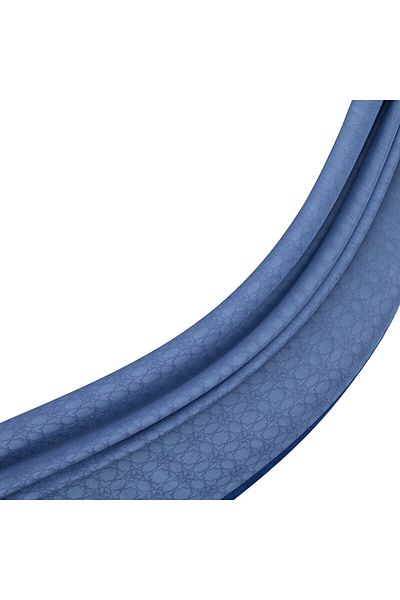 ipekevi Şal cu monogramă albastru metalic Four Seasons