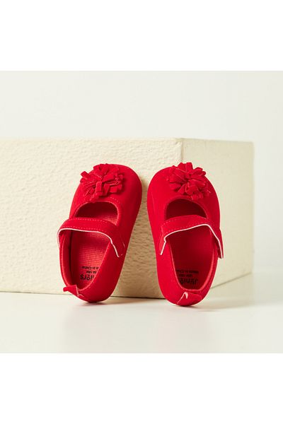 Juniors Bow Accent Booties With Hook And Loop Closure