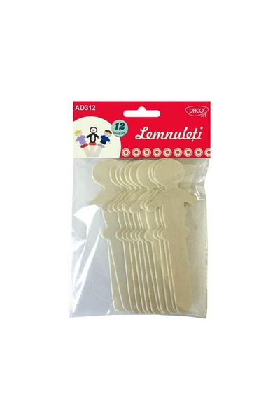 daço Daco Wooden Sticks, 13.4x4.6 cm, 12 Pieces/Set