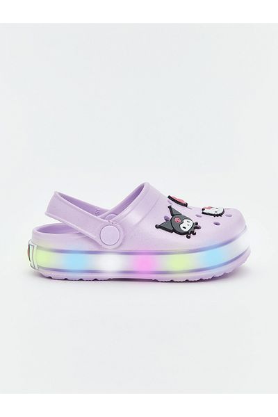 LC Waikiki Kuromi Printed Lilac Girl's Beach Sandals with Lighted Sole