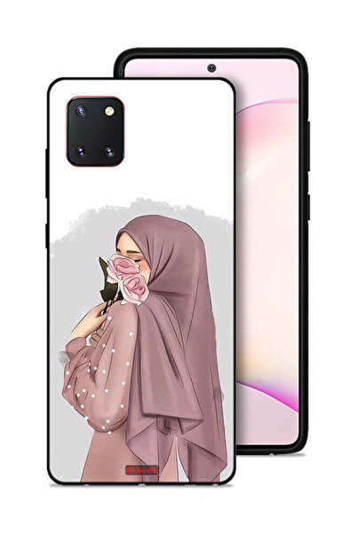 Tolwak غطاء حماية لهاتف سامسونج جالكسي نوت 10 لايت بتصميم فتاة تحمل ورودًا