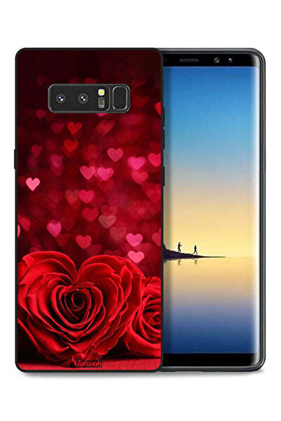 Tolwak غطاء حماية لهاتف سامسونج جالاكسي نوت 8 بتصميم زهور على شكل قلب وفن تجريدي