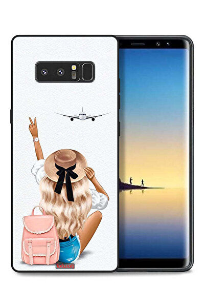 Tolwak غطاء حماية لهاتف سامسونج جالكسي نوت 8 بتصميم فتاة تحب السفر