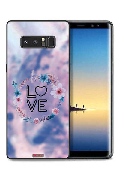 Tolwak غطاء حماية لهاتف سامسونج جالاكسي نوت 8 بتصميم خاتم الحب بين الزهور