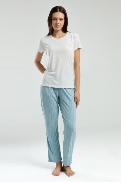 Pierre Cardin Set de pijamale de vară din țesut din jerseu de viscoză, cu det...