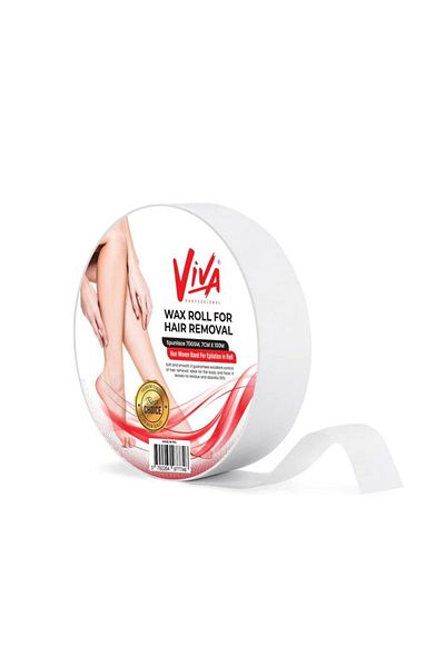 Viva Professional Non-Woven Paper Wax Roll for Hair Removal, 7cm x 100m, 70GSM, White | Wax Strips