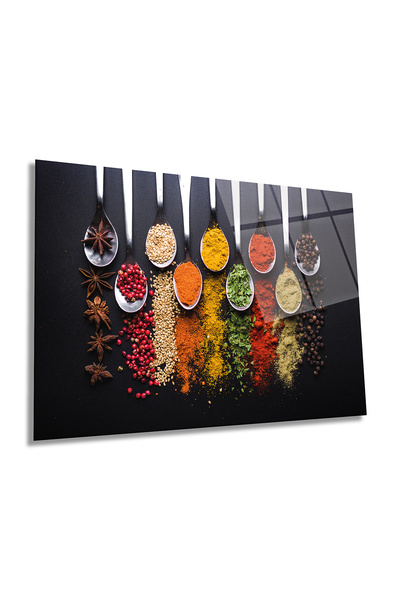 Rosyvien Spice On Dark Background Masa orizontala din sticla, arta bucatarie,...