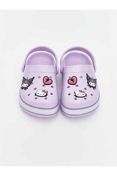 LC Waikiki Kuromi Printed Lilac Girl's Beach Sandals with Lighted Sole