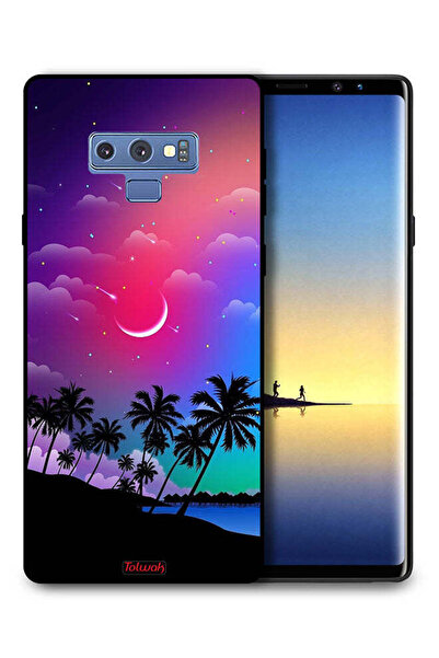 Tolwak غطاء حماية لهاتف سامسونج جالكسي نوت 9 بتصميم قمر في فن الليل