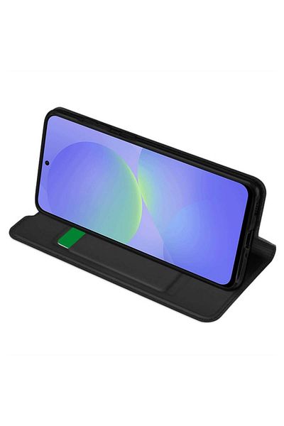 SKYDDAR INNOVATION Husă pentru Samsung Galaxy A36 5G, Magskin Book, tip carte cu portofel interior, neagră, set cu autocolant