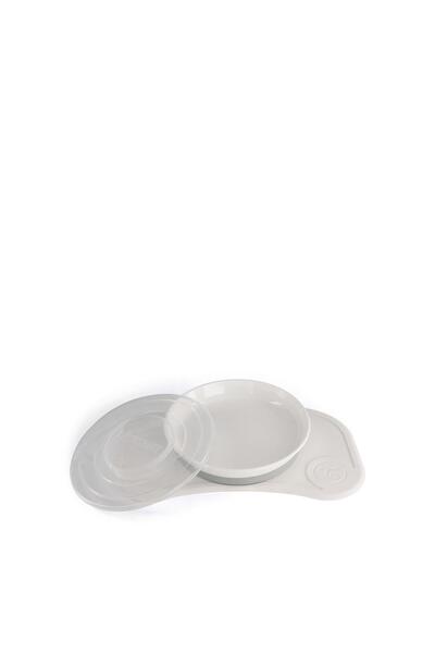 Twistshake White Vacuum Baby Plate and Food Mat Set