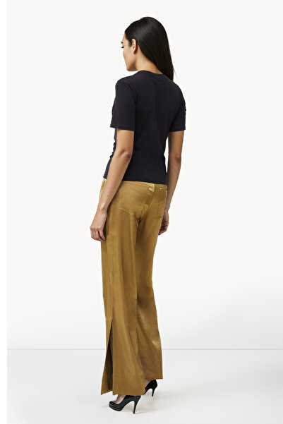 French Connection Stripes Cotton Blend Crew Neck T-Shirt