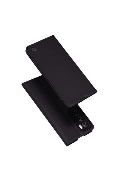 SKYDDAR INNOVATION Husă pentru Oppo Reno12, Magskin Book, tip carte cu portofel interior, set de autocolante, neagră