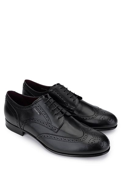 Valentino Men's Genuine Leather Black Classic Shoes